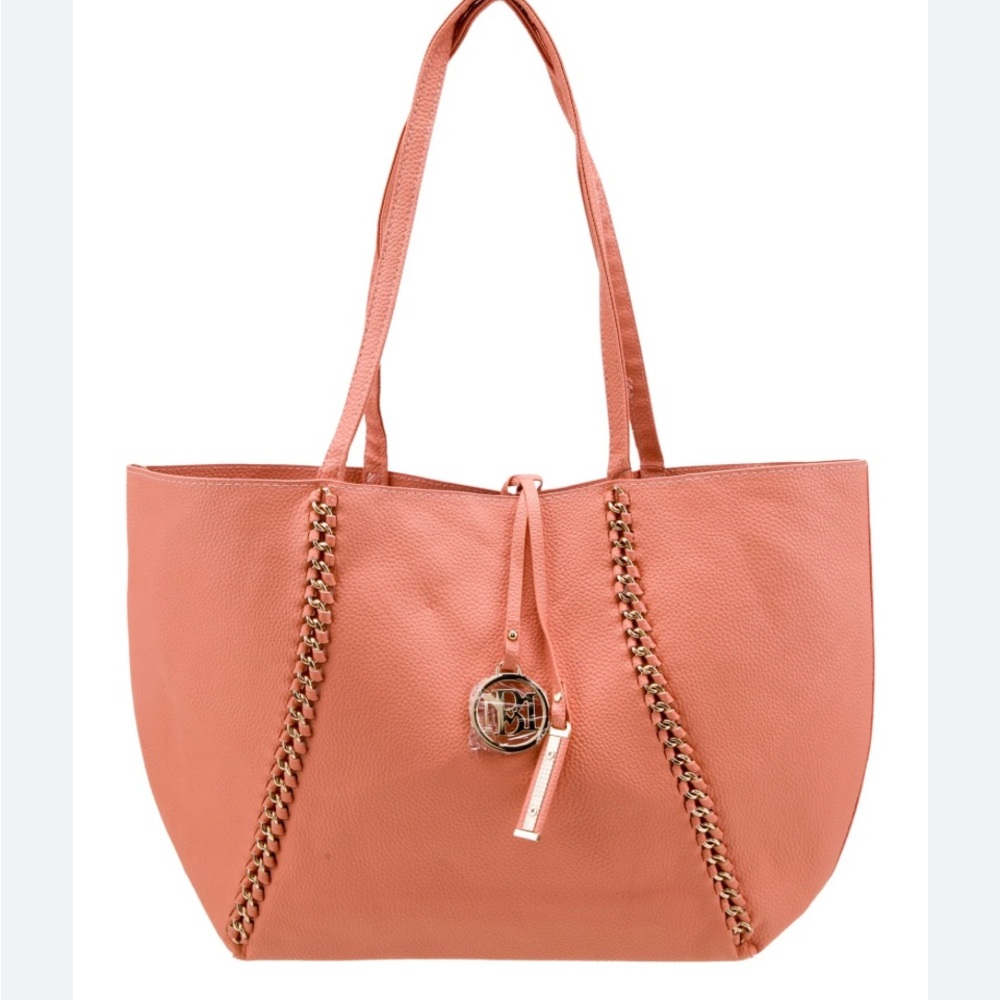Badgely Mischka tote with Chain Detail and Tassel - Picture 4 of 6